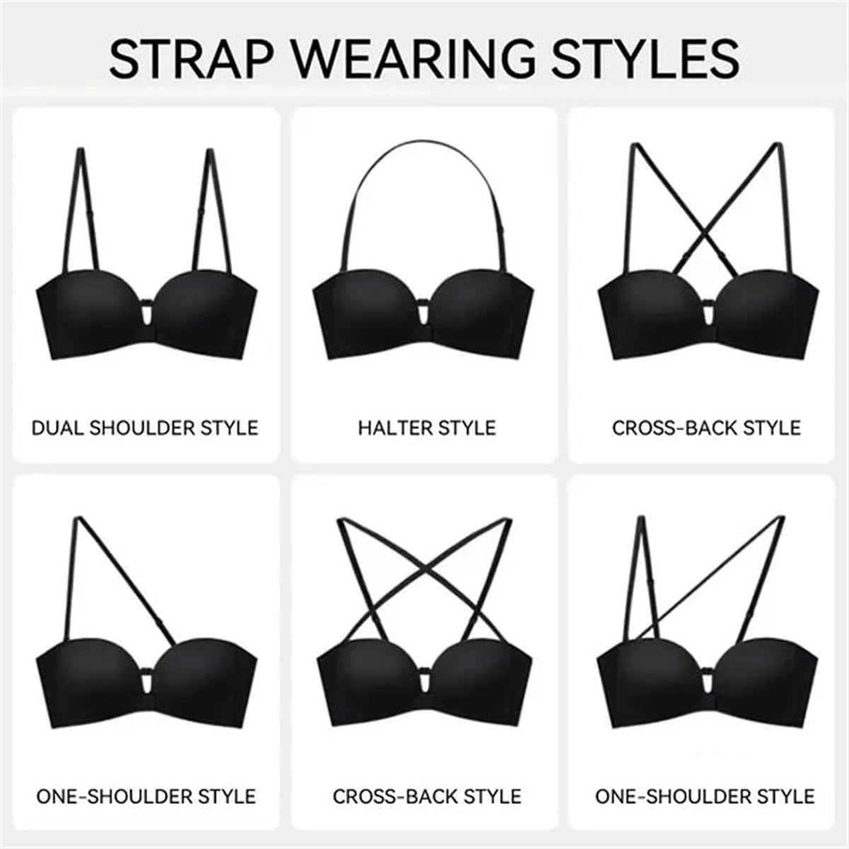 Convertible Strapless Push Up Bra