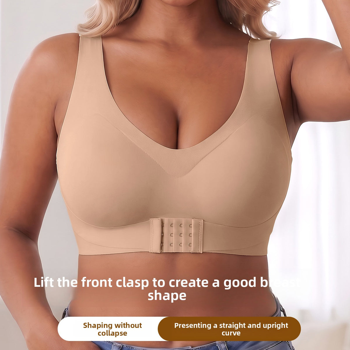 Fixed Cup Sports Bra with Antibacterial Fabric